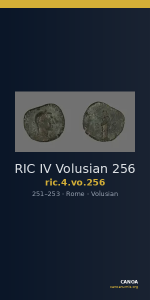 RIC IV Volusian 256 — CANOA