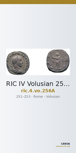 RIC IV Volusian 256A — CANOA