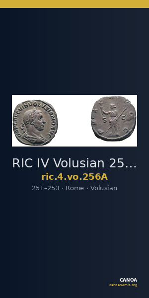 RIC IV Volusian 256A — CANOA