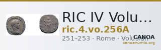 RIC IV Volusian 256A — CANOA