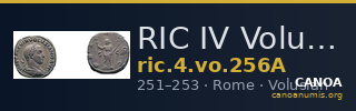 RIC IV Volusian 256A — CANOA