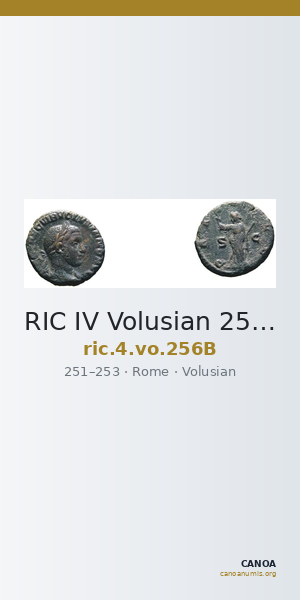 RIC IV Volusian 256B — CANOA