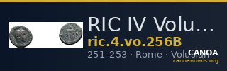 RIC IV Volusian 256B — CANOA