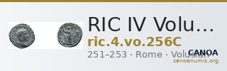 RIC IV Volusian 256C — CANOA