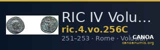 RIC IV Volusian 256C — CANOA