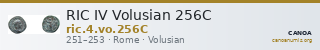 RIC IV Volusian 256C — CANOA