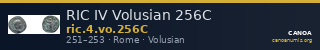RIC IV Volusian 256C — CANOA