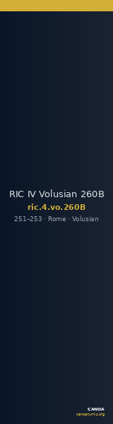 RIC IV Volusian 260B — CANOA
