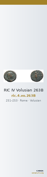 RIC IV Volusian 263B — CANOA