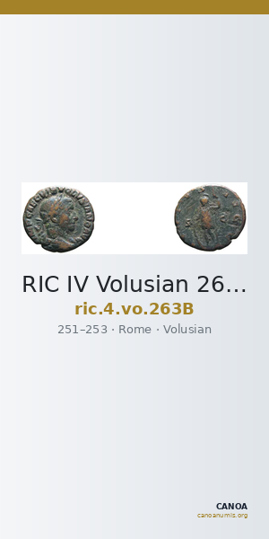 RIC IV Volusian 263B — CANOA