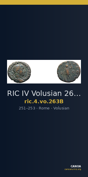 RIC IV Volusian 263B — CANOA