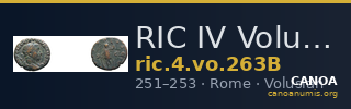 RIC IV Volusian 263B — CANOA
