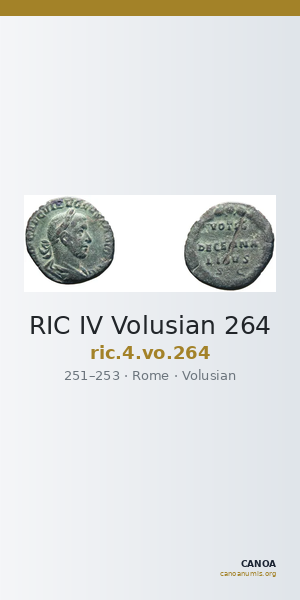 RIC IV Volusian 264 — CANOA