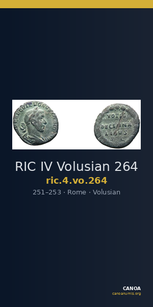 RIC IV Volusian 264 — CANOA