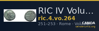 RIC IV Volusian 264 — CANOA