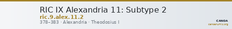 RIC IX Alexandria 11: Subtype 2 — CANOA