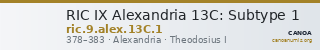 RIC IX Alexandria 13C: Subtype 1 — CANOA