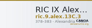 RIC IX Alexandria 13C: Subtype 3 — CANOA