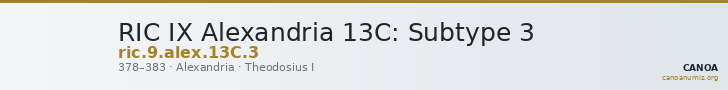 RIC IX Alexandria 13C: Subtype 3 — CANOA