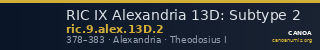 RIC IX Alexandria 13D: Subtype 2 — CANOA
