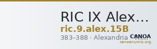 RIC IX Alexandria 15B — CANOA