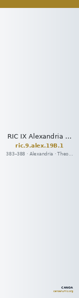 RIC IX Alexandria 19B: Subtype 1 — CANOA