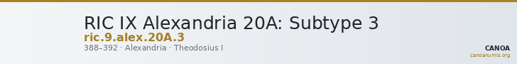 RIC IX Alexandria 20A: Subtype 3 — CANOA