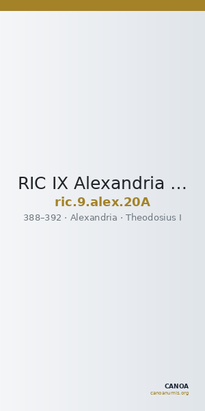 RIC IX Alexandria 20A — CANOA