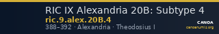 RIC IX Alexandria 20B: Subtype 4 — CANOA