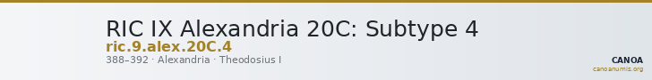 RIC IX Alexandria 20C: Subtype 4 — CANOA