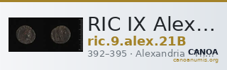 RIC IX Alexandria 21B — CANOA
