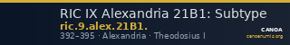 RIC IX Alexandria 21B1: Subtype — CANOA