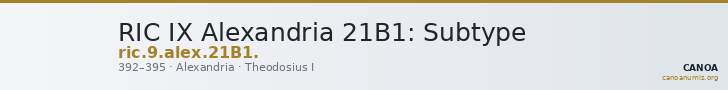 RIC IX Alexandria 21B1: Subtype — CANOA