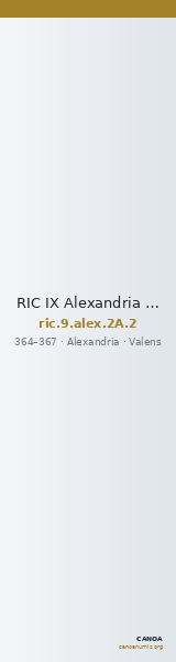 RIC IX Alexandria 2A: Subtype 2 — CANOA