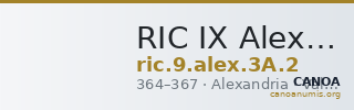 RIC IX Alexandria 3A: Subtype 2 — CANOA