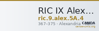 RIC IX Alexandria 5A: Subtype 4 — CANOA