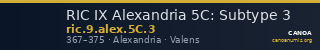 RIC IX Alexandria 5C: Subtype 3 — CANOA