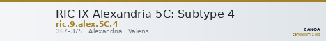 RIC IX Alexandria 5C: Subtype 4 — CANOA