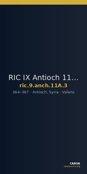 RIC IX Antioch 11A: Subtype 3 — CANOA