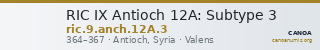 RIC IX Antioch 12A: Subtype 3 — CANOA