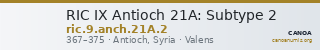 RIC IX Antioch 21A: Subtype 2 — CANOA