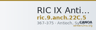 RIC IX Antioch 22C: Subtype 5 — CANOA