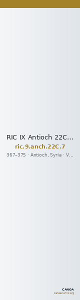 RIC IX Antioch 22C: Subtype 7 — CANOA