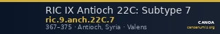 RIC IX Antioch 22C: Subtype 7 — CANOA
