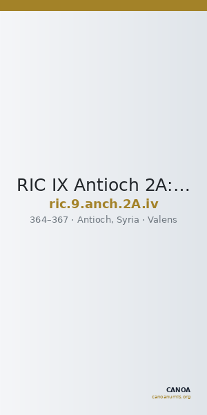 RIC IX Antioch 2A: Subtype iv — CANOA