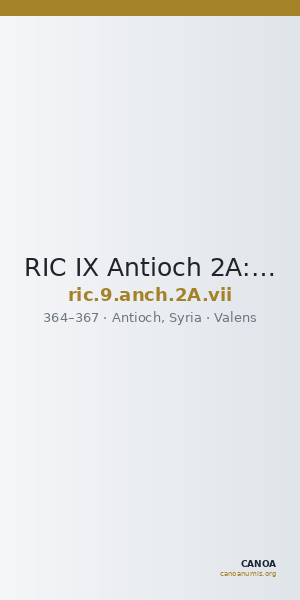 RIC IX Antioch 2A: Subtype vii — CANOA