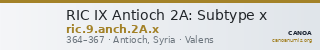 RIC IX Antioch 2A: Subtype x — CANOA
