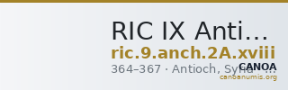 RIC IX Antioch 2A: Subtype xviii — CANOA