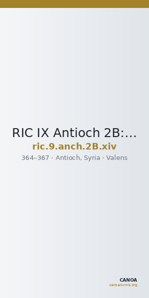RIC IX Antioch 2B: Subtype xiv — CANOA