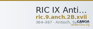 RIC IX Antioch 2B: Subtype xvii — CANOA